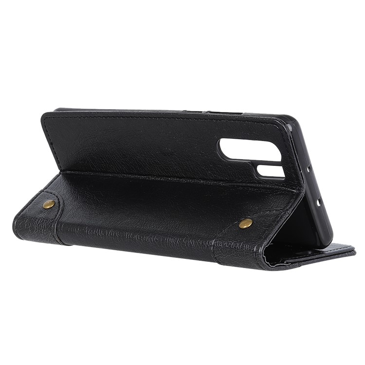 Wallet Leather Stand Phone Cover Case for Samsung Galaxy Note10 Pro- Black-4
