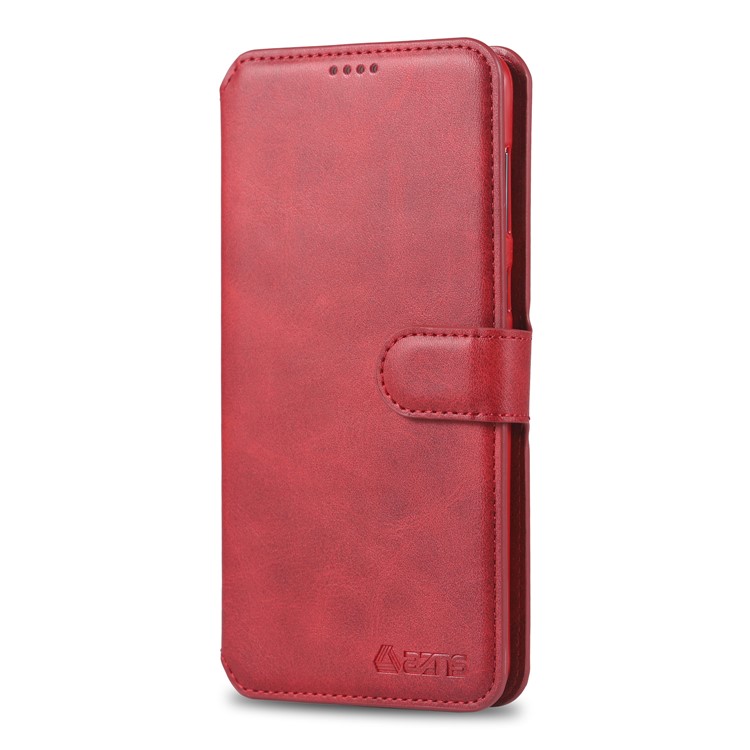 AZNS Wallet Leather Stand Case for Samsung Galaxy M20 - Red-2