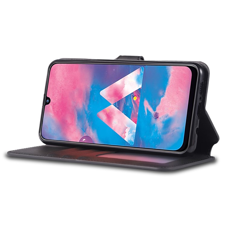 AZNS Wallet Leather Stand Case for Samsung Galaxy M30/A40s - Black-4
