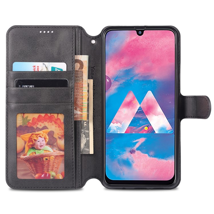AZNS Wallet Leather Stand Case for Samsung Galaxy M30/A40s - Black-6