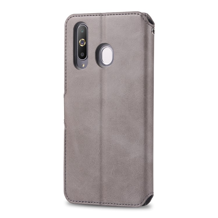 AZNS Wallet Leather Stand Case for Samsung Galaxy M30/A40s - Grey-3