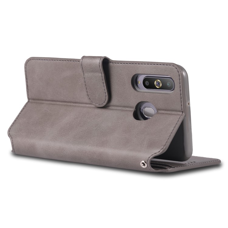 AZNS Wallet Leather Stand Case for Samsung Galaxy M30/A40s - Grey-5