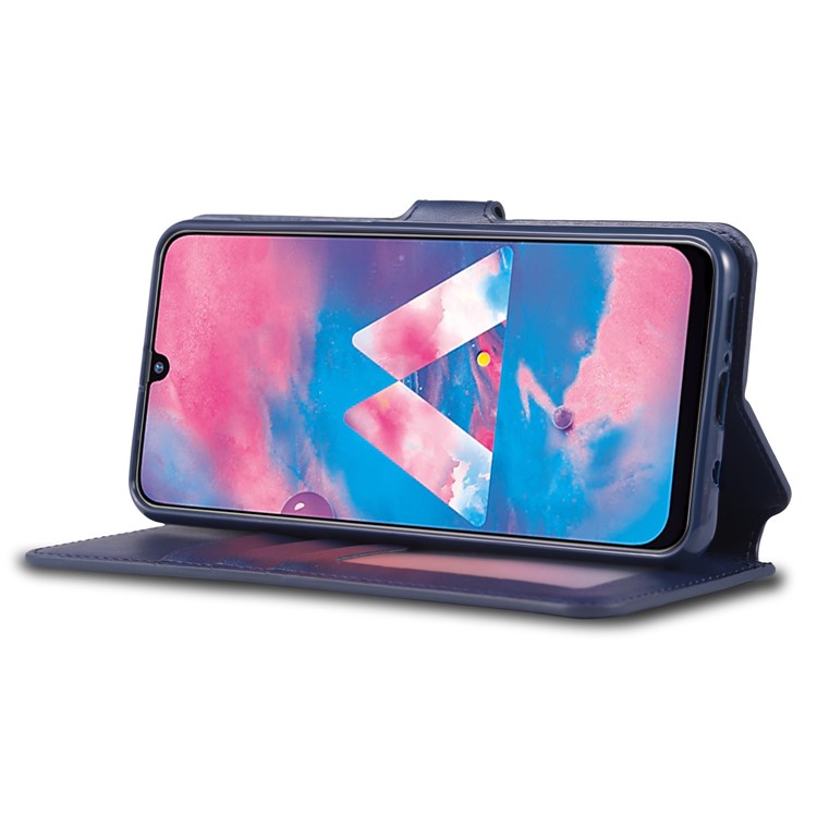 AZNS Wallet Leather Stand Case for Samsung Galaxy M30/A40s - Blue-4