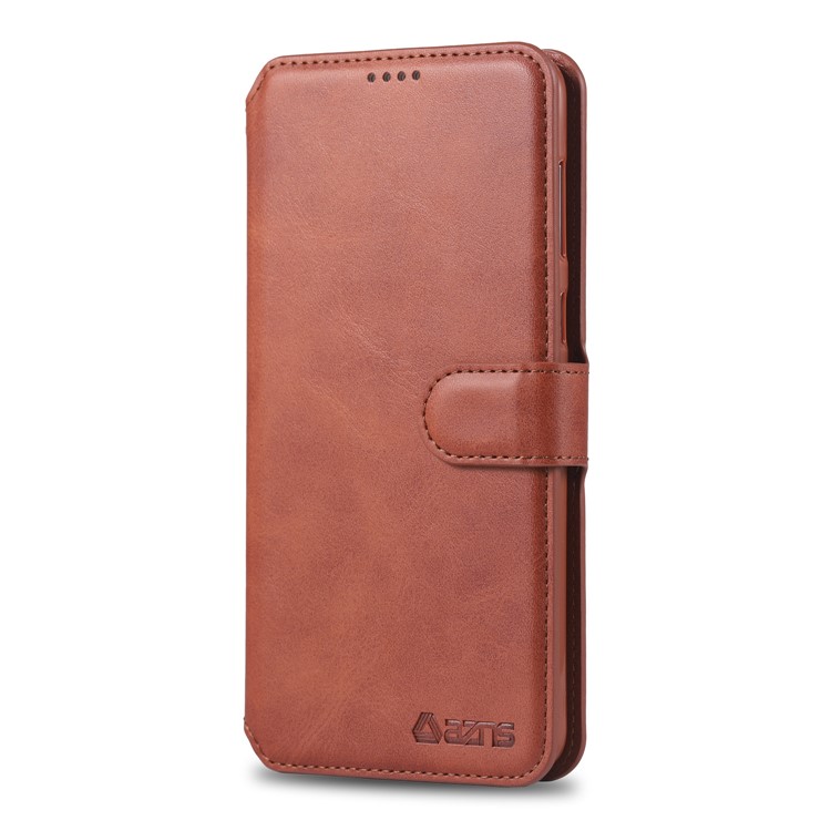 AZNS Wallet Leather Stand Case for Samsung Galaxy M30/A40s - Brown-2