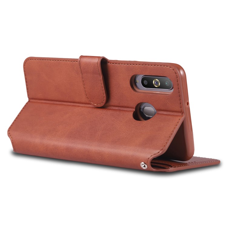 AZNS Wallet Leather Stand Case for Samsung Galaxy M30/A40s - Brown-5