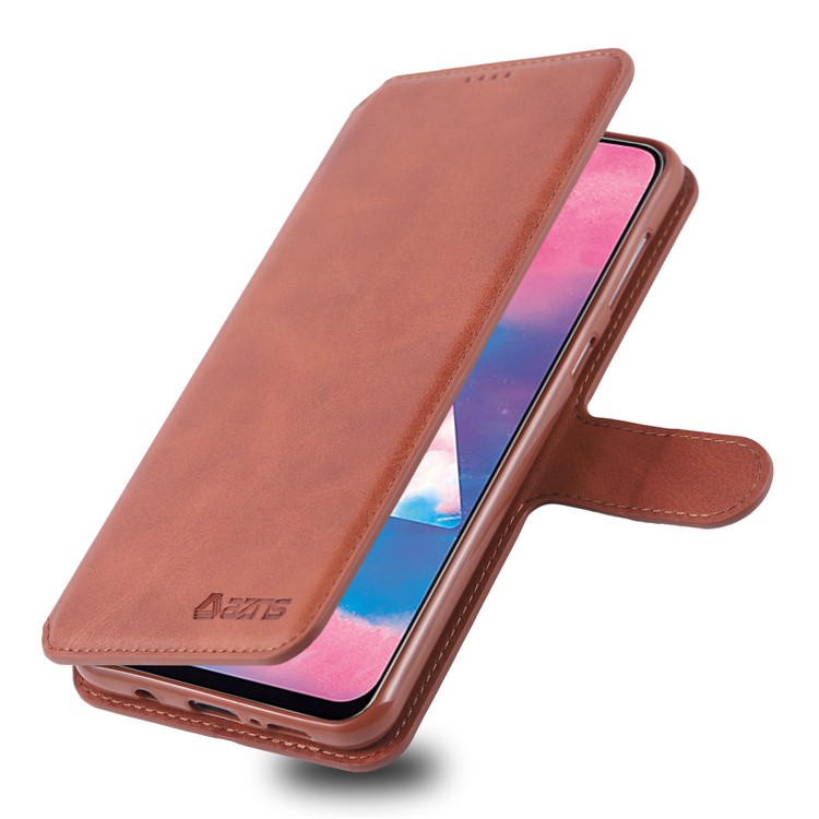 AZNS Wallet Leather Stand Case for Samsung Galaxy M30/A40s - Brown-7