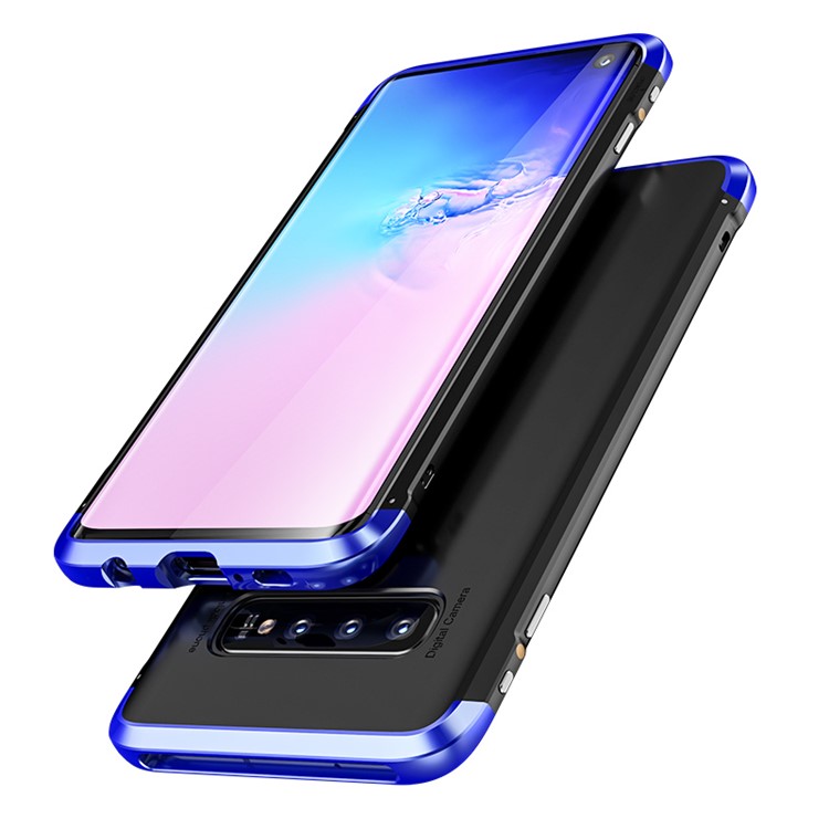 Guard Series Metal Frame + Hard PC Phone Case for Samsung Galaxy S10 Plus - Blue-6