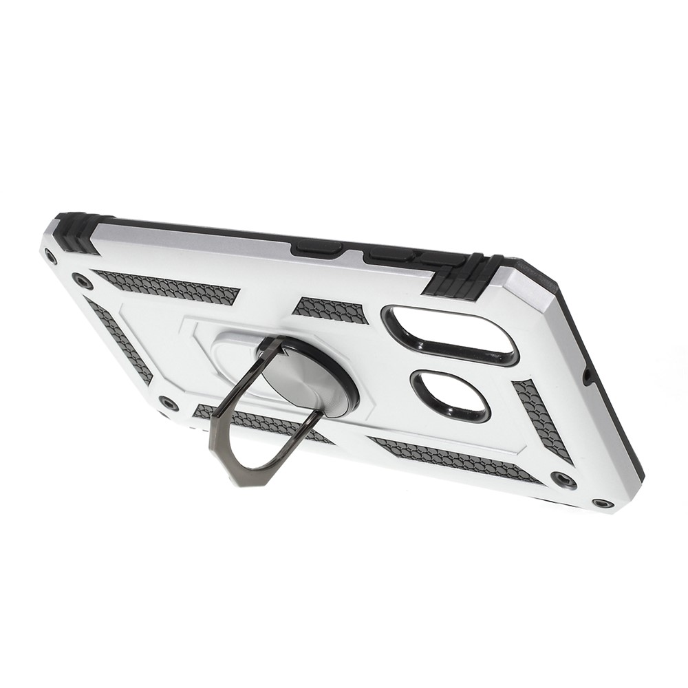 2 in 1 Military Anti-fall Rotation Phone Cover for Samsung Galaxy A40 - Silver-2