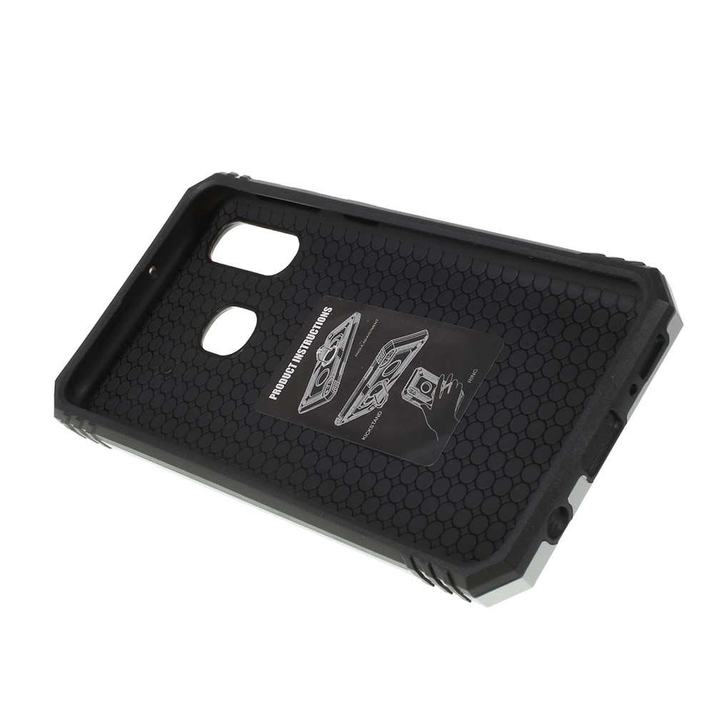 2 in 1 Military Anti-fall Rotation Phone Cover for Samsung Galaxy A40 - Silver-3