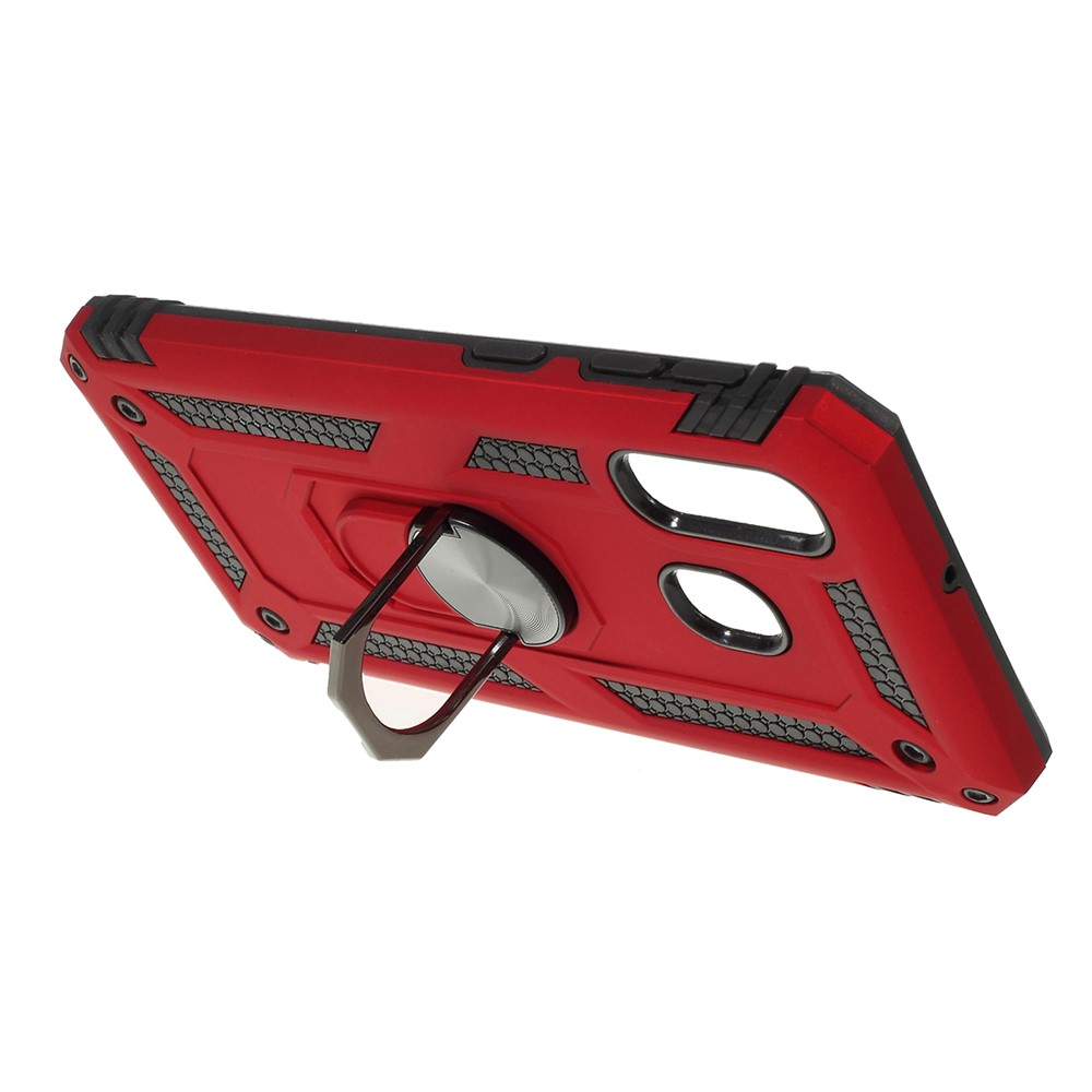 2 in 1 Military Anti-fall Rotation Phone Cover for Samsung Galaxy A40 - Red-2