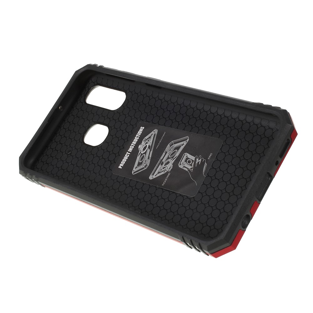 2 in 1 Military Anti-fall Rotation Phone Cover for Samsung Galaxy A40 - Red-3