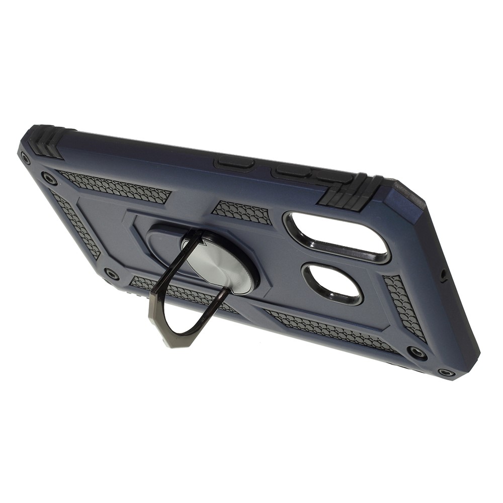2 Em 1 Tampa Do Telefone De Rotação Anti-queda Militar Para Samsung Galaxy A40 - Azul-2