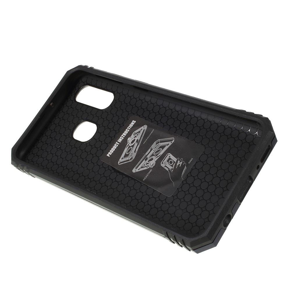 2 Em 1 Tampa Do Telefone De Rotação Anti-queda Militar Para Samsung Galaxy A40 - Azul-3