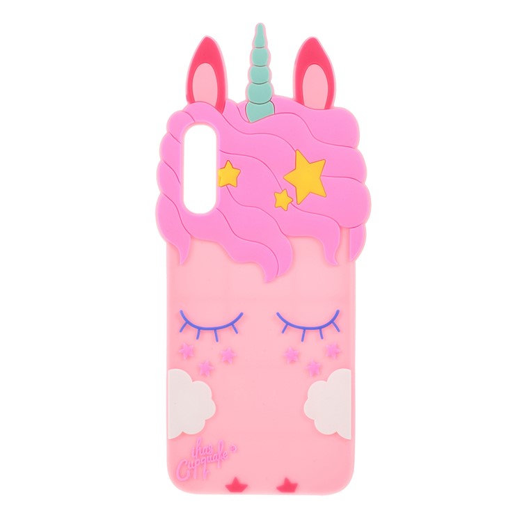 

3D Shiny Unicorn Shape Silicone Phone Shell for Samsung Galaxy A70 - Pink, Galaxy A70