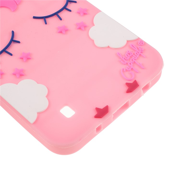 3D Unicorn Pattern Silicone Phone Case for Samsung Galaxy M10 - Pink-5