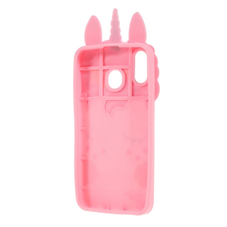 Unicorn Silicone Phone Shell for Samsung Galaxy M20 - Pink-3