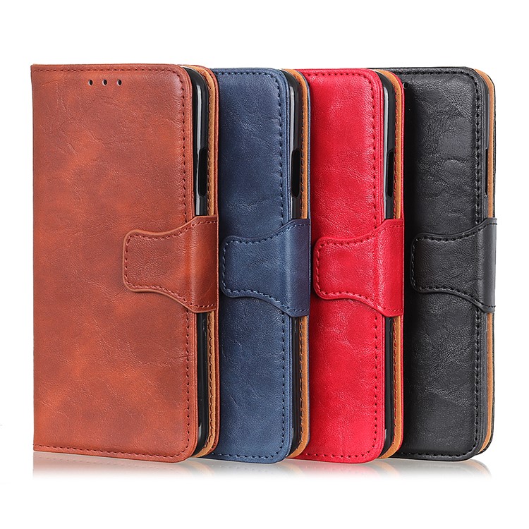 Crazy Horse Leather Wallet Case for Samsung Galaxy Note10 Pro - Red-13