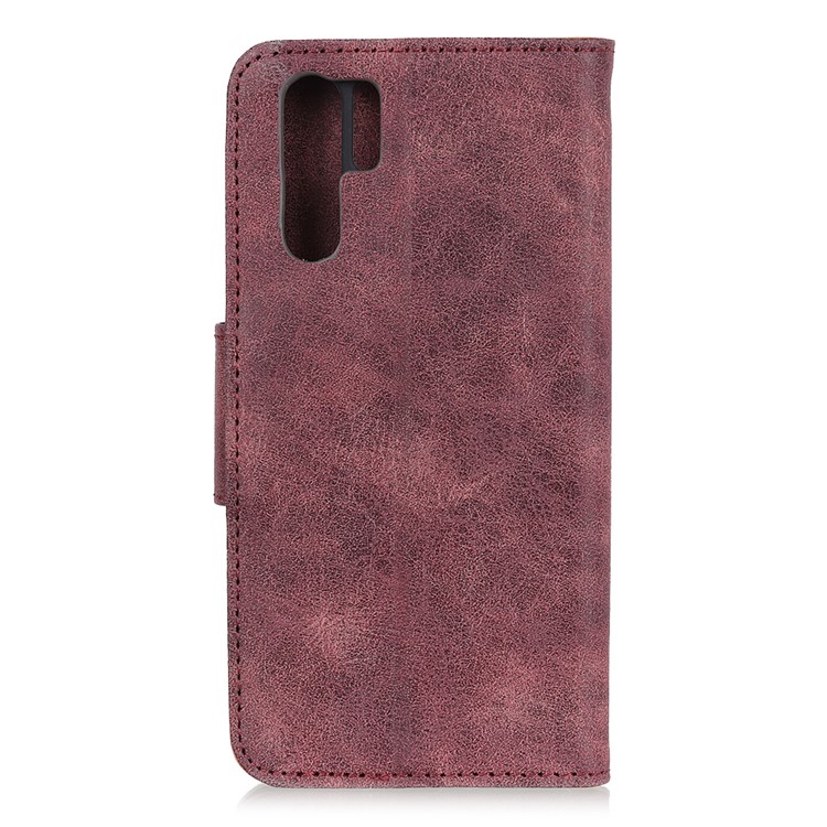 Vintage Style Leather Wallet Case for Samsung Galaxy Note10 Pro - Wine Red-5