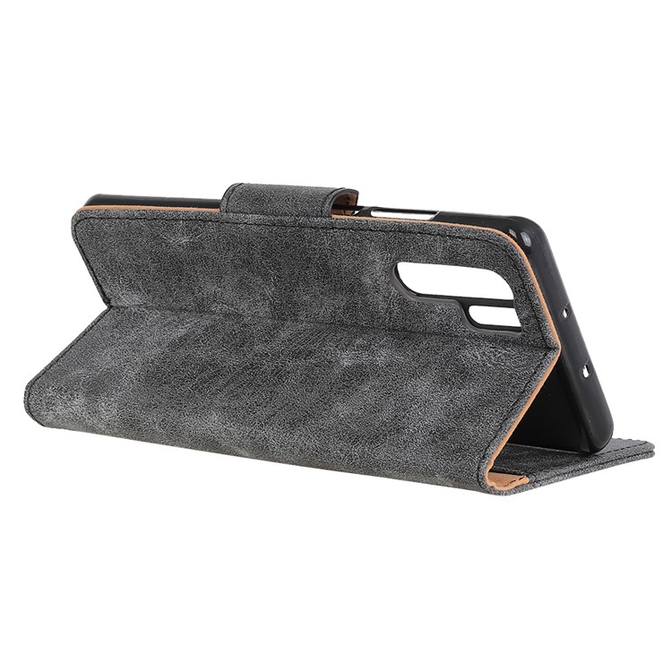 Vintage Style Leather Wallet Case for Samsung Galaxy Note 10 Plus / 10 Plus 5G - Grey-6