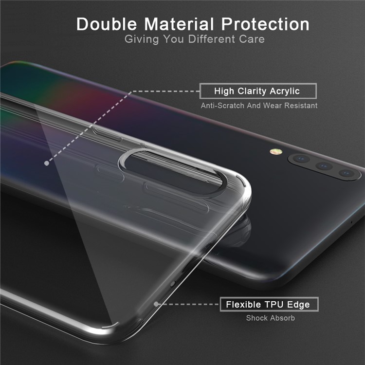 Clear Acrylic + TPU Hybrid Phone Casing for Samsung Galaxy A50-6