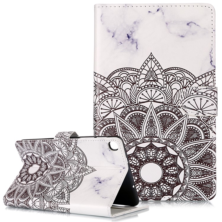Pattern Printing Leather Stand Case for Shell for Samsung Galaxy Tab A 8.0 (2019) with S Pen P200 P205 - Style D-1