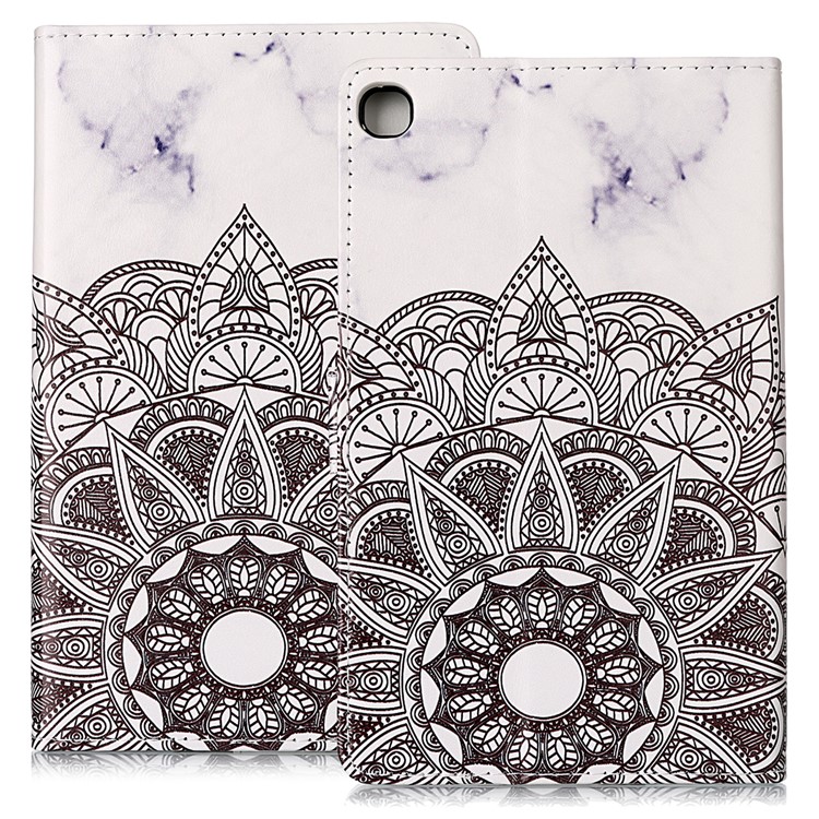 Pattern Printing Leather Stand Case for Shell for Samsung Galaxy Tab A 8.0 (2019) with S Pen P200 P205 - Style D-2