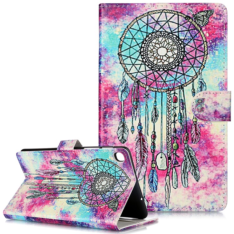 Boîtier De Support De Cuir D'impression De Motif De Coquille Pour Samsung Galaxy Tab A 8.0 (2019) Avec S Stylo P200 P205 - Le Style J-1