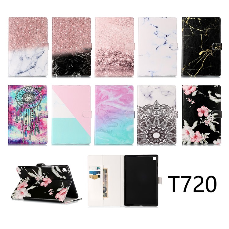 Pattern Printing Leather Stand Shell for Shell for Samsung Galaxy Tab S5e SM-T720 - Style A-9