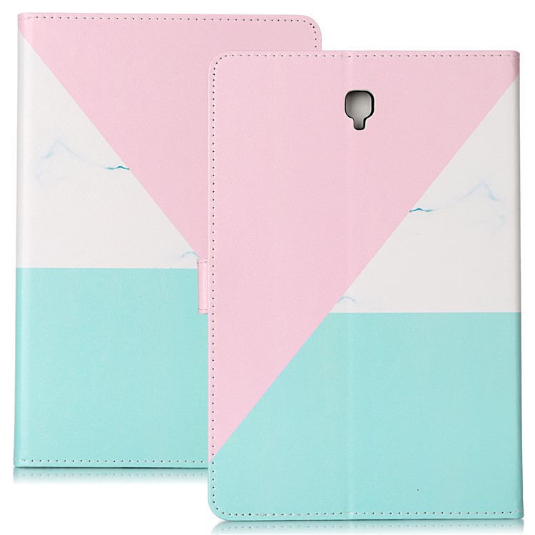 Pattern Printing Wallet Stand Flip Leather Tablet Case for Samsung Galaxy Tab S4 10.5 SM-T830/T835/T837 - Triangle and Stone Grain-2