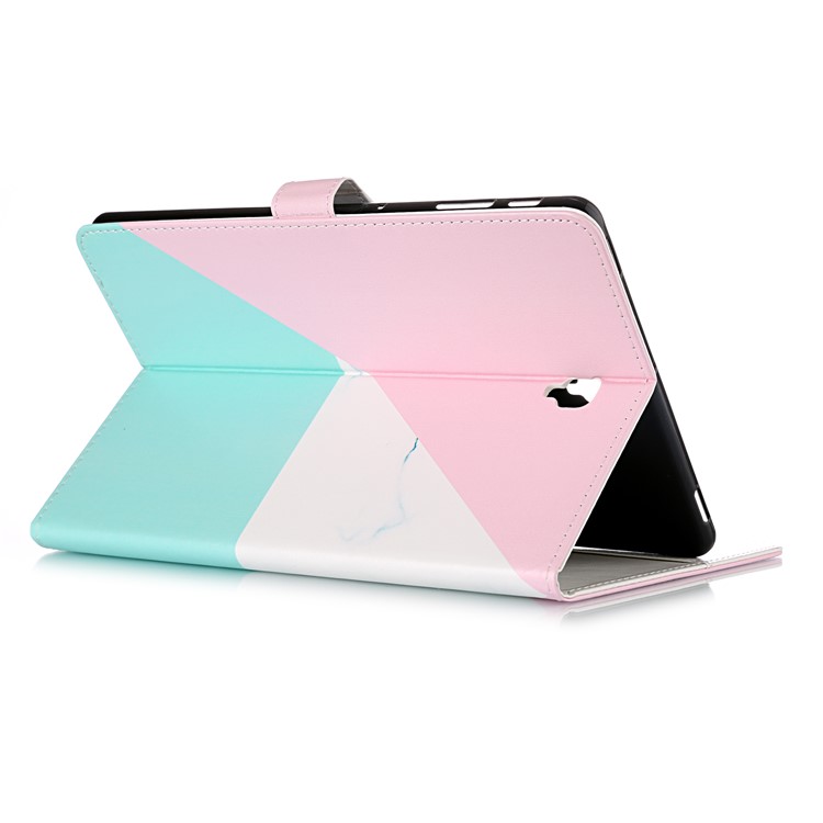 Pattern Printing Wallet Stand Flip Leather Tablet Case for Samsung Galaxy Tab S4 10.5 SM-T830/T835/T837 - Triangle and Stone Grain-5