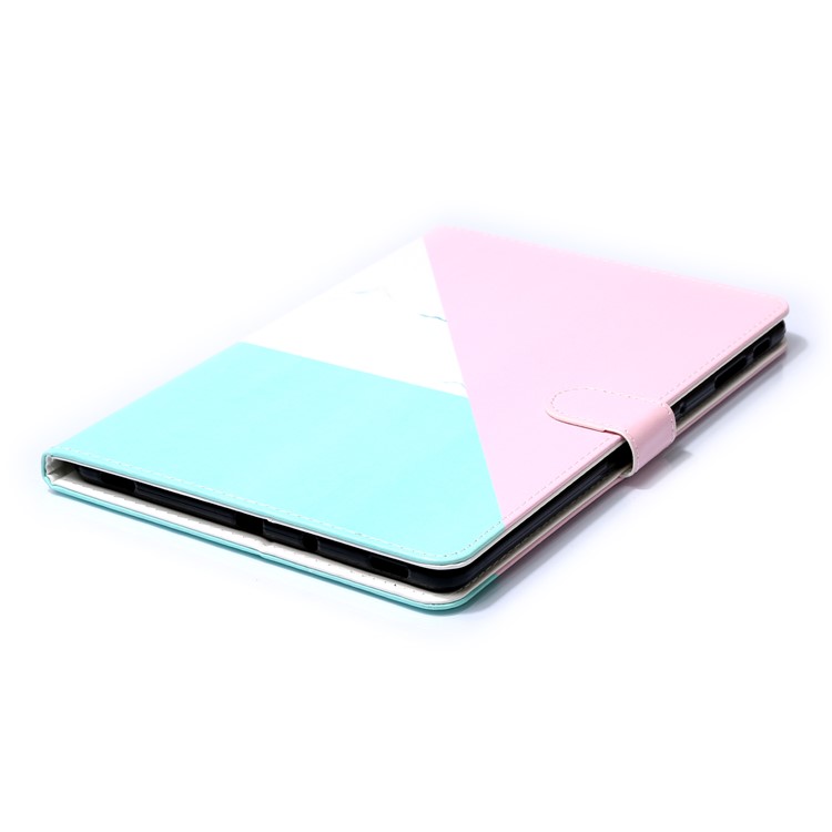 Pattern Printing Wallet Stand Flip Leather Tablet Case for Samsung Galaxy Tab S4 10.5 SM-T830/T835/T837 - Triangle and Stone Grain-8