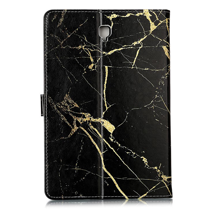 Pattern Printing Wallet Stand Flip Leather Tablet Case for Samsung Galaxy Tab S4 10.5 SM-T830/T835/T837 - Black Stone Grain-4