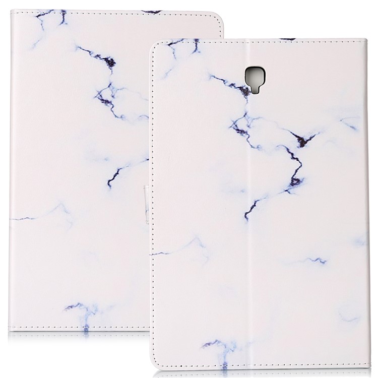 Pattern Printing Wallet Stand Flip Leather Tablet Case for Samsung Galaxy Tab S4 10.5 SM-T830/T835/T837 - White Marble Grain-2