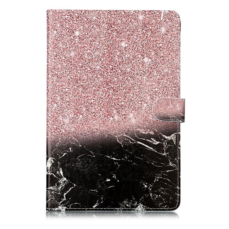 Pattern Printing Wallet Stand Flip Leather Tablet Case for Samsung Galaxy Tab S4 10.5 SM-T830/T835/T837 - Glittery Element and Black Marble Grain-3