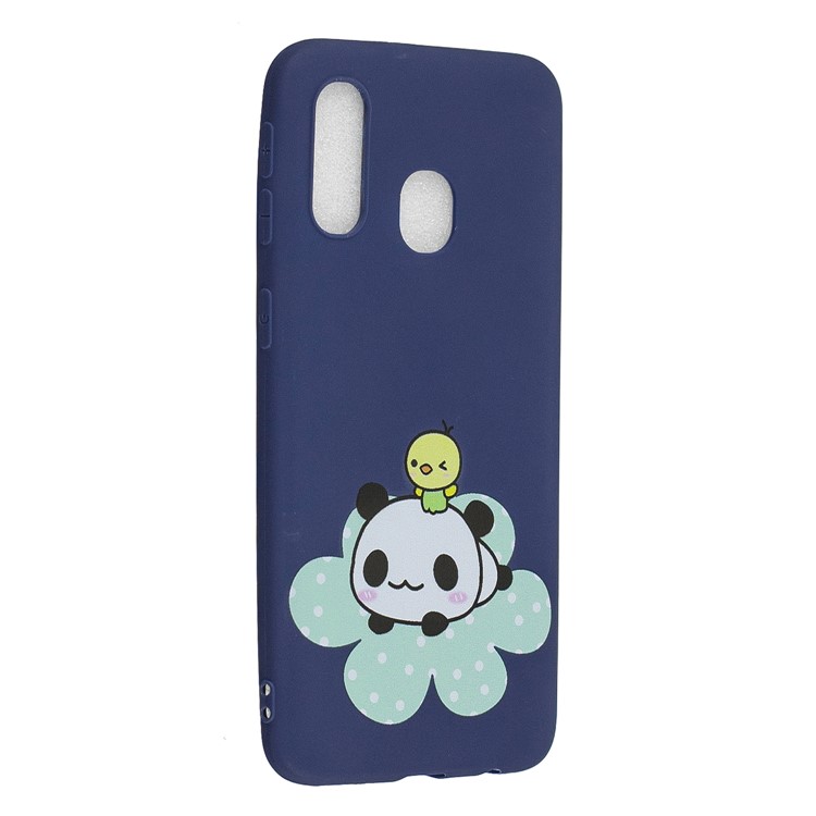 Pattern Printing Matte Soft TPU Phone Cover for Samsung Galaxy A40 - Panda-2