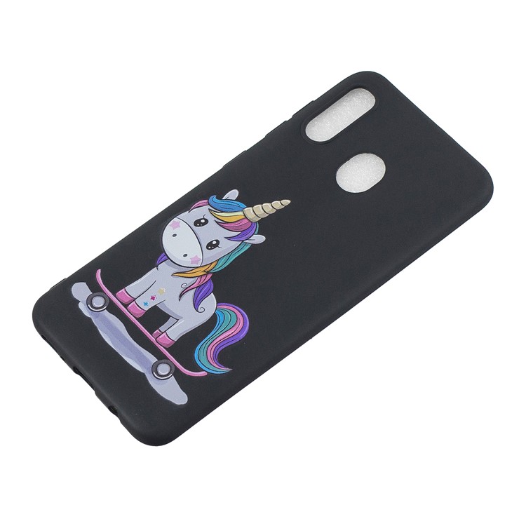 Pattern Printing Matte Soft TPU Phone Cover for Samsung Galaxy A30/A20 - Cute Unicorn-3
