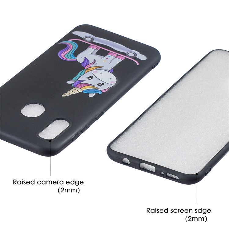 Pattern Printing Matte Soft TPU Phone Cover for Samsung Galaxy A30/A20 - Cute Unicorn-5