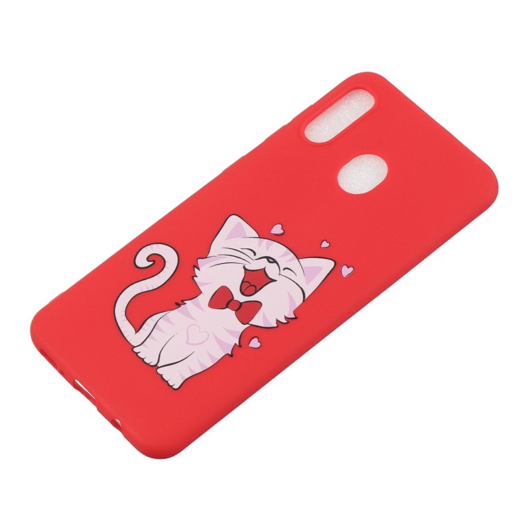Pattern Printing Matte Soft TPU Phone Cover for Samsung Galaxy A30/A20 - Cat-3