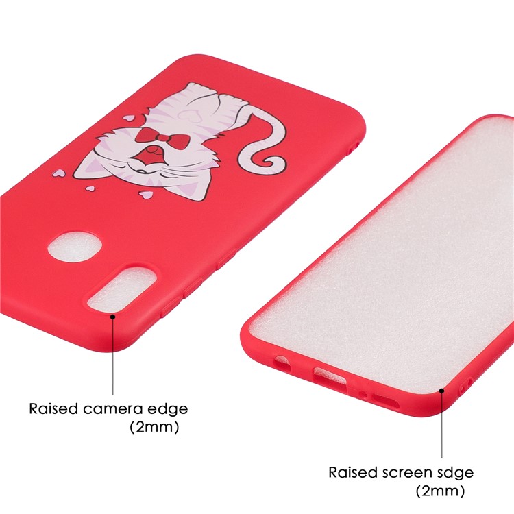 Pattern Printing Matte Soft TPU Phone Cover for Samsung Galaxy A30/A20 - Cat-5