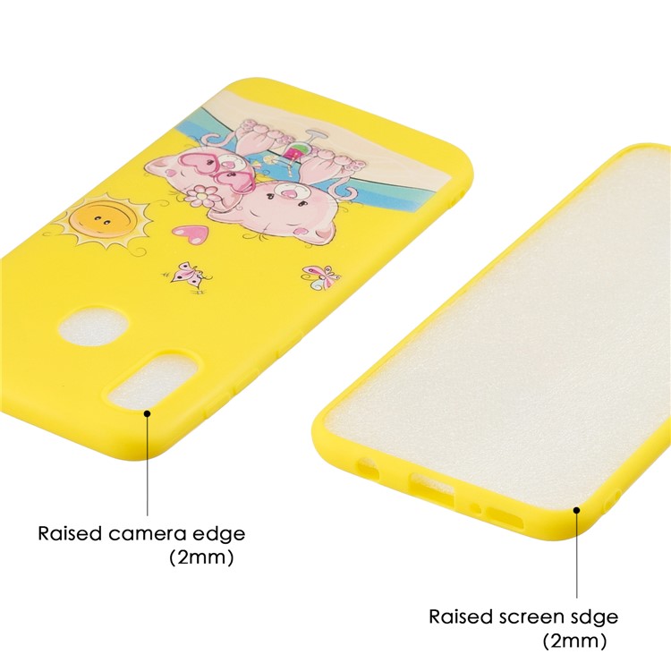 Pattern Printing Matte Soft TPU Phone Cover for Samsung Galaxy A30/A20 - Cartoon Couple Cats-5