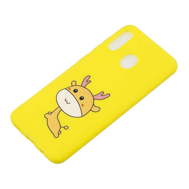Pattern Printing Matte Soft TPU Phone Cover for Samsung Galaxy A30/A20 - Cartoon Elk-3