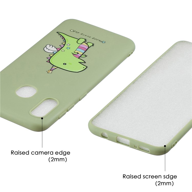 Pattern Printing Matte Soft TPU Phone Cover for Samsung Galaxy A30/A20 - Cartoon Dinosaur-5