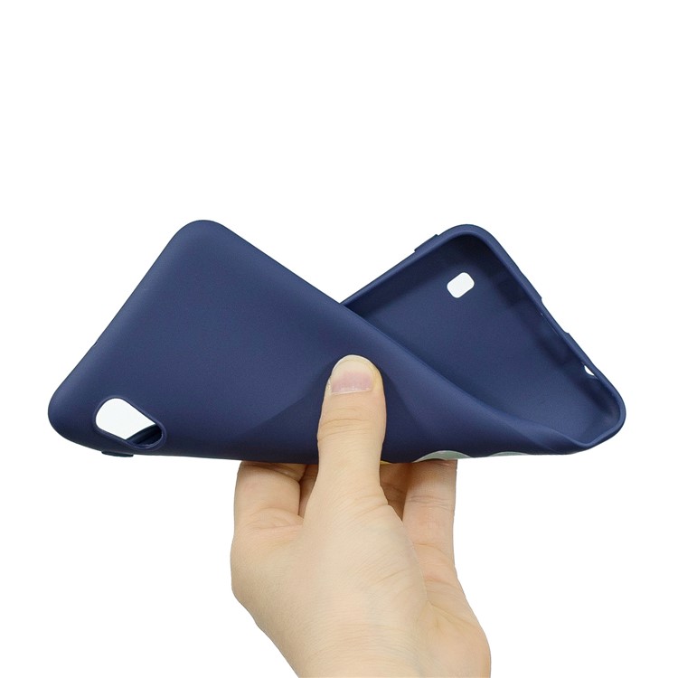 Pattern Printing Anti-fingerprint Matte TPU Phone Shell for Samsung Galaxy A10 - Blue / Panda-4