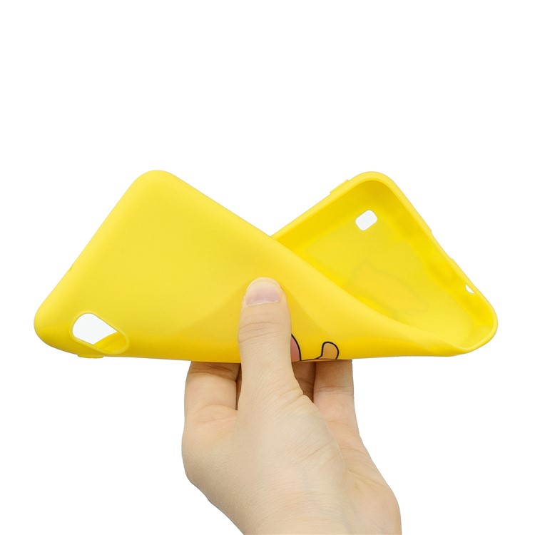 Pattern Printing Anti-fingerprint Matte TPU Phone Shell for Samsung Galaxy A10 - Yellow / Running Deer-4