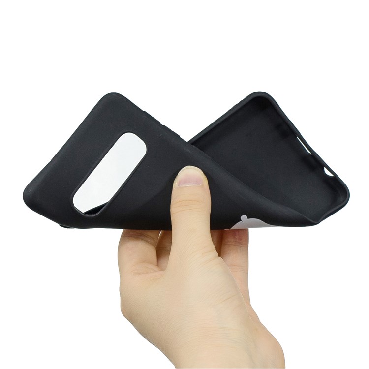 For Samsung Galaxy S10 Embossing Pattern Matte TPU Phone Case - Black Bears-4