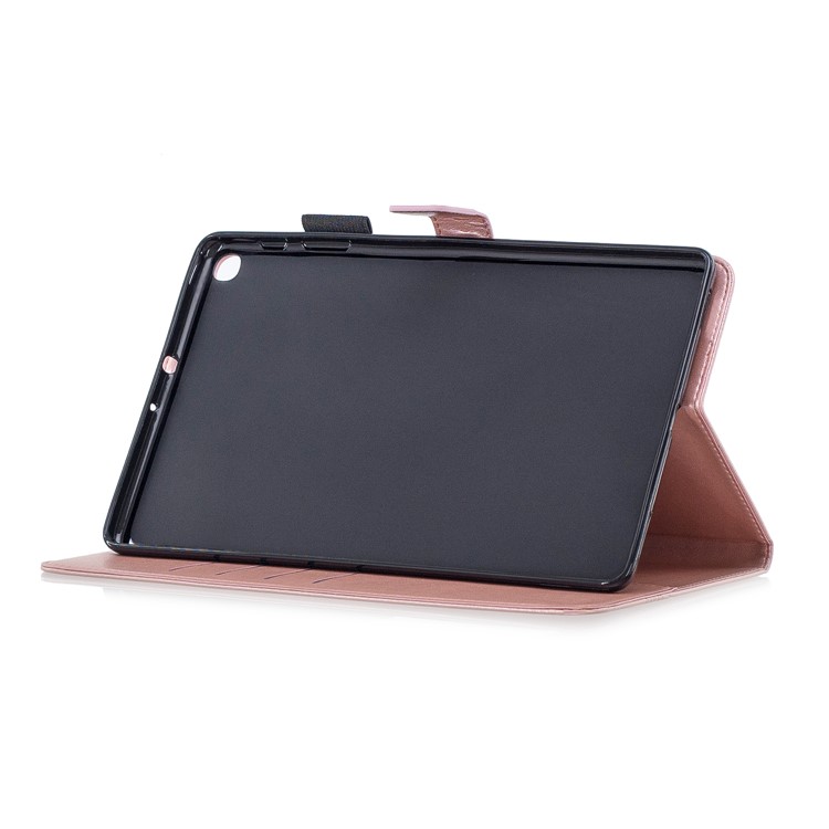 Butterflies Imprint PU Leather Wallet Stand Tablet Cover for Galaxy Tab A 10.1 (2019) SM-T515/ SM-T510 - Pink-5