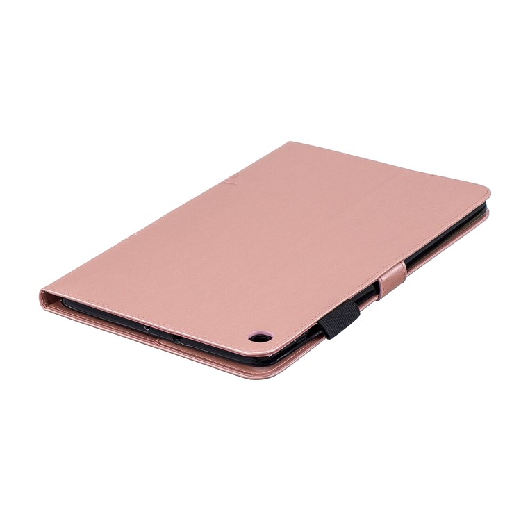 Butterflies Imprint PU Leather Wallet Stand Tablet Cover for Galaxy Tab A 10.1 (2019) SM-T515/ SM-T510 - Pink-7