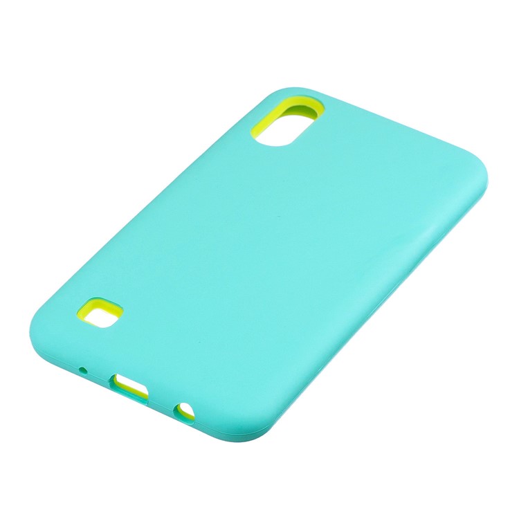 Shockproof Rubberized PC + Silicone Hybrid Phone Cover for Samsung Galaxy A10 - Baby Blue-5