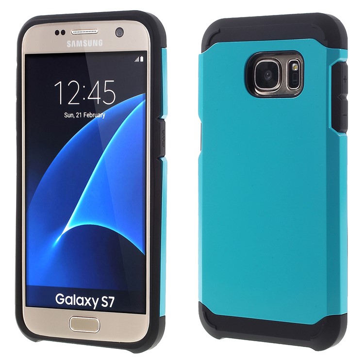 

Plastic + TPU Shell Case Slim Guard for Samsung Galaxy S7 G930 - Baby Blue