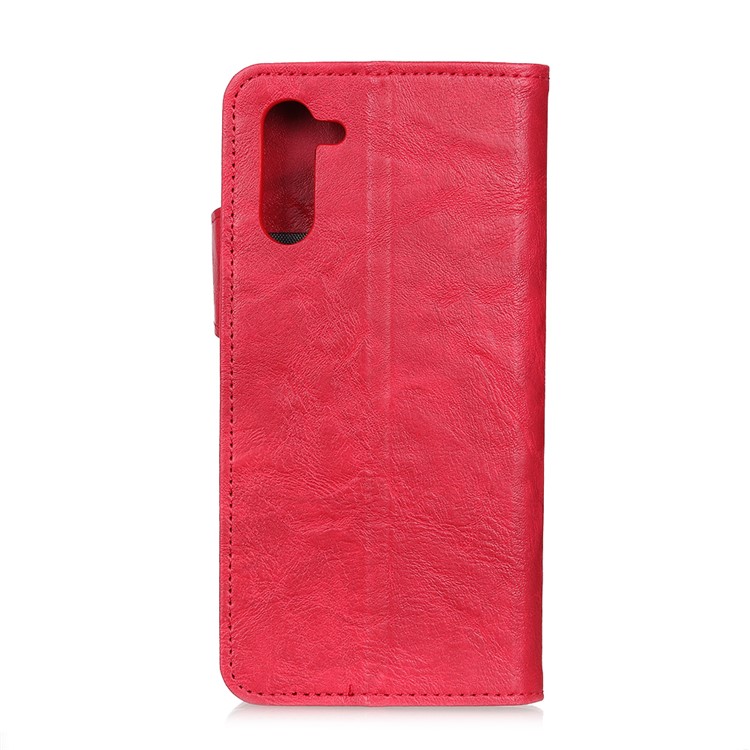 S-shape Crazy Horse Texture Flip Leather Wallet Phone Case for Samsung Galaxy Note 10/Note 10 5G - Red-3